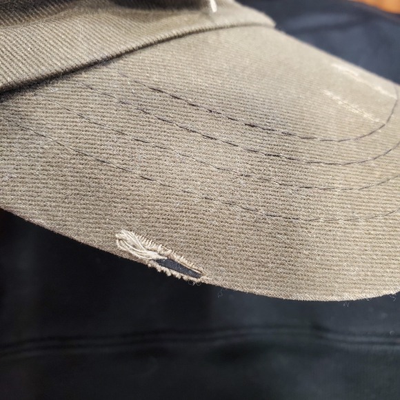 Vtg Dolce & Gabbana Baseball Cap Men's Brown Y2K Distressed Logo Hat Biker D&G - Picture 10 of 11